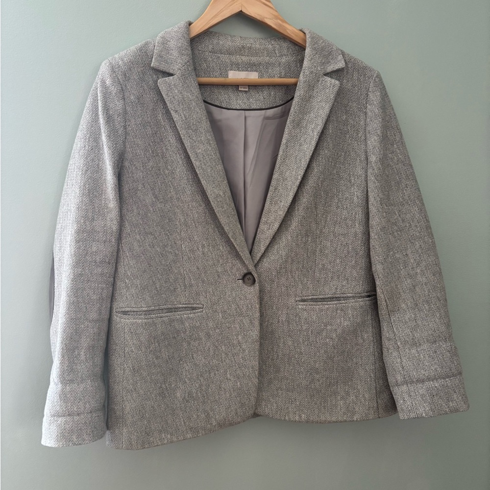 LOFT wool Gray Women's Blazer